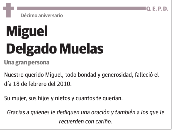 Décimo aniversario Miguel Delgado Muelas