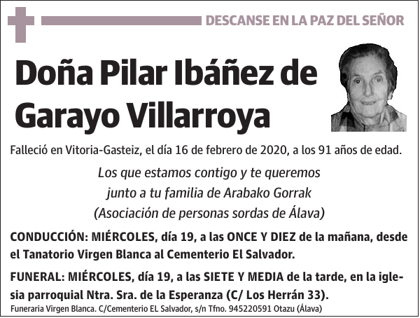 Pilar Ibáñez de Garayo Villarroya