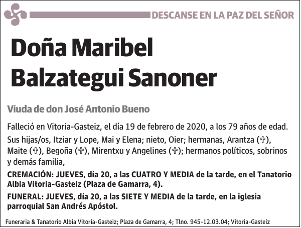 Maribel Balzategui Sanoner