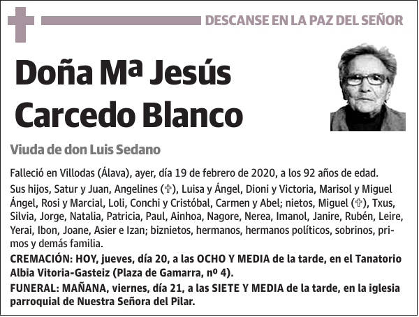 Mª Jesús Carcedo Blanco