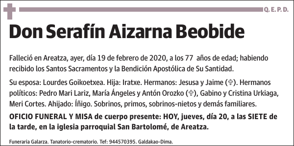 Serafín Aizarna Beobide