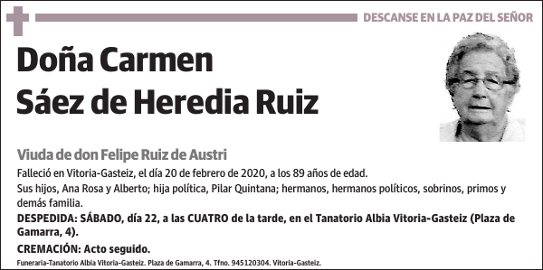 Carmen Sáez de Heredia Ruiz