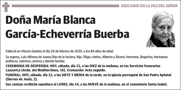 María Blanca García-Echeverría Buerba