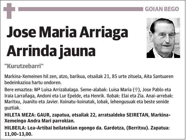 Jose Maria Arriaga Arrinda