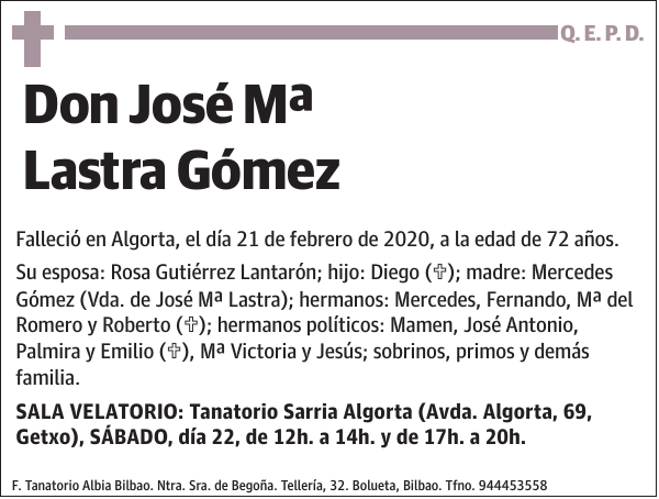 José Mª Lastra Gómez