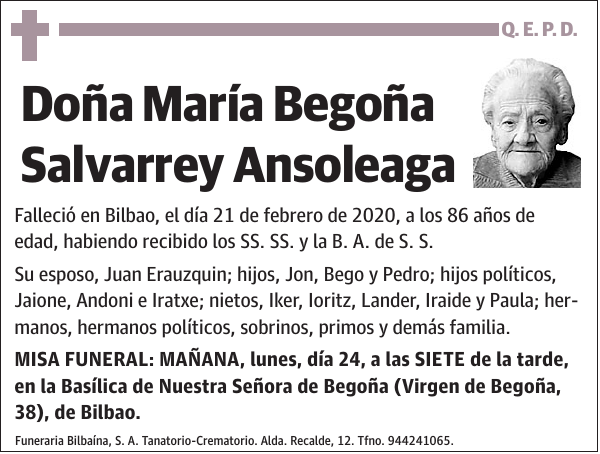 María Begoña Salvarrey Ansoleaga