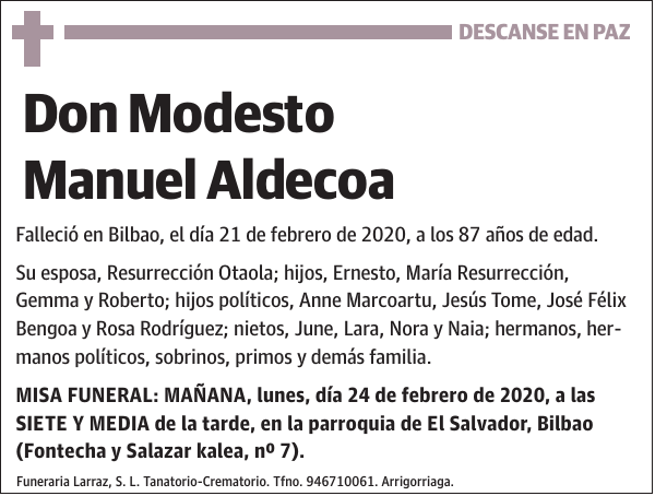 Modesto Manuel Aldecoa