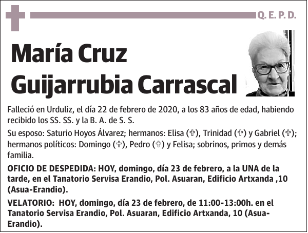 María Cruz Guijarrubia Carrascal