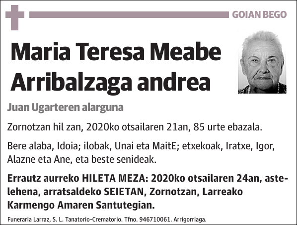 Maria Teresa Meabe Arribalzaga