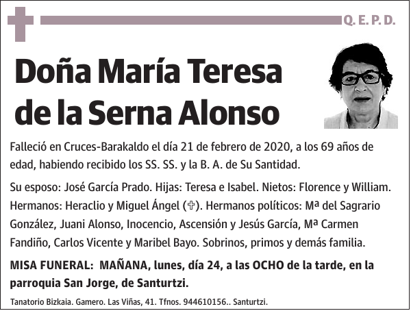 María Teresa de la Serna Alonso