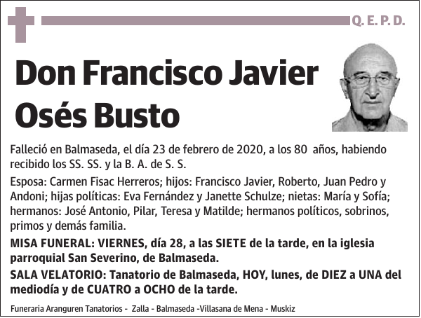 Francisco Javier Osés Busto