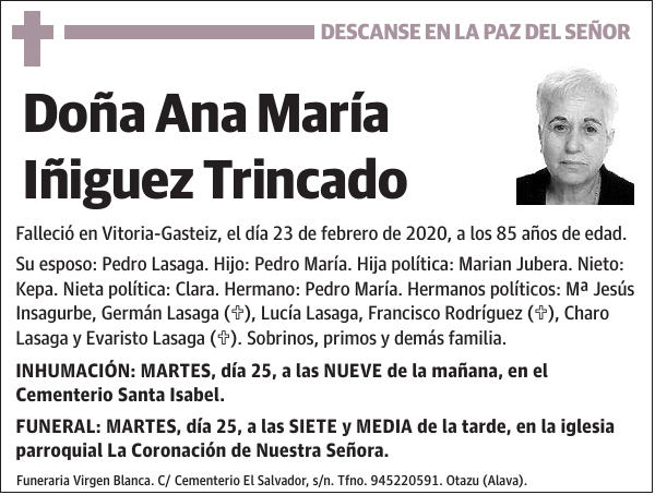 Ana María Iñiguez Trincado