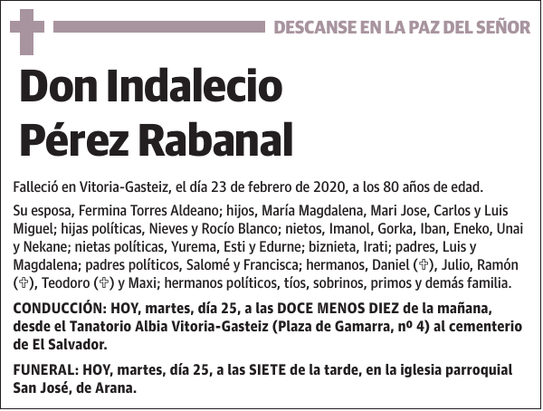 Indalecio Pérez Rabanal