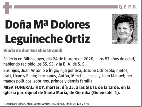 Mª Dolores Leguineche Ortiz