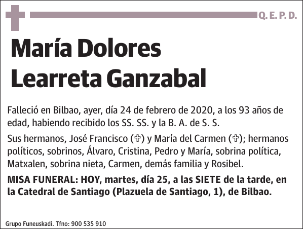 María Dolores Learreta Ganzabal