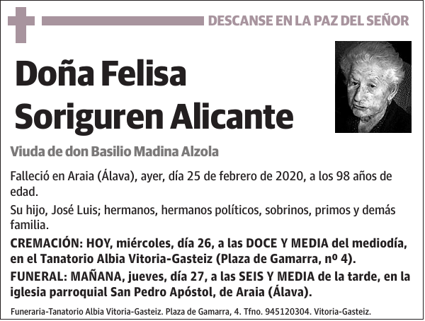 Felisa Soriguren Alicante