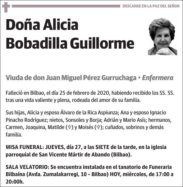 Alicia Bobadilla Guillorme