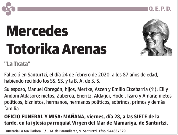 Mercedes Totorika Arenas