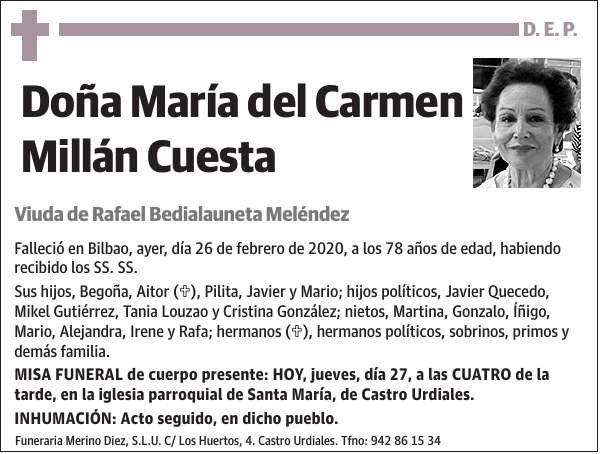 María del Carmen Millán Cuesta