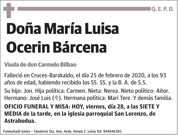 María Luisa Ocerin Bárcena