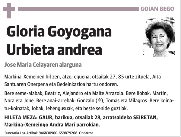 Gloria Goyogana Urbieta