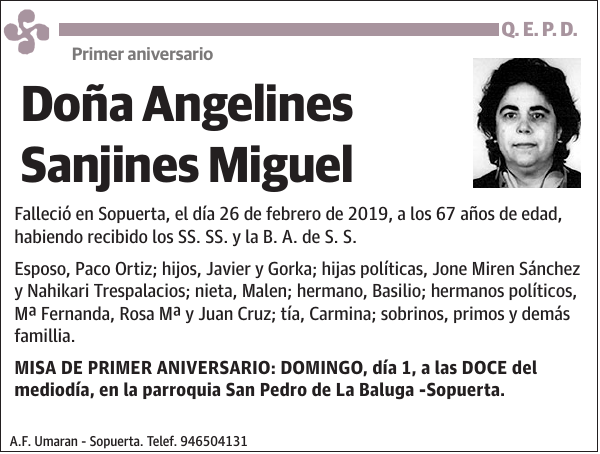 Angelines Sanjines Miguel