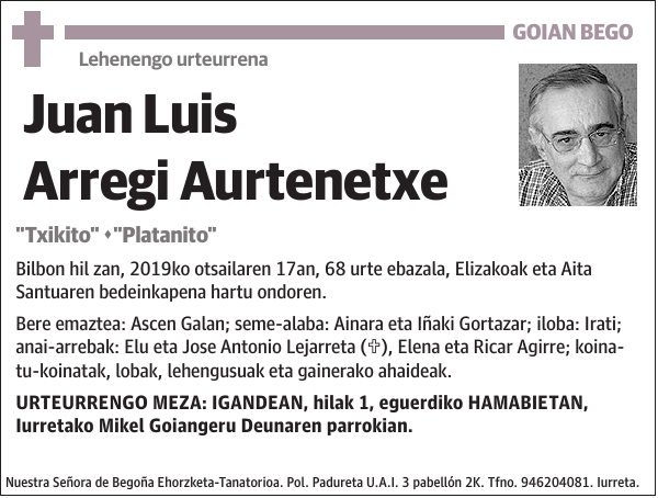 Juan Luis Arregi Aurtenetxe