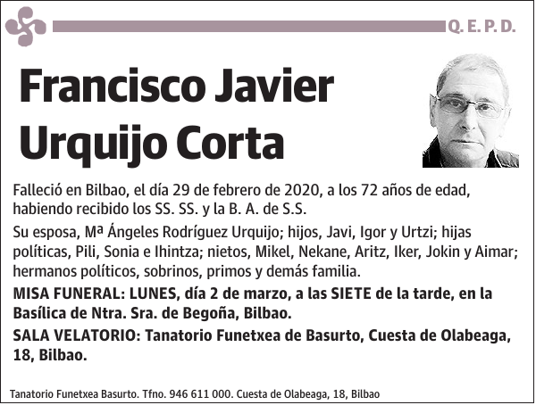 Francisco Javier Urquijo Corta