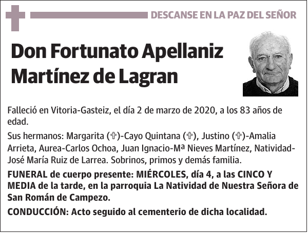 Fortunato Apellaniz Martínez de Lagran