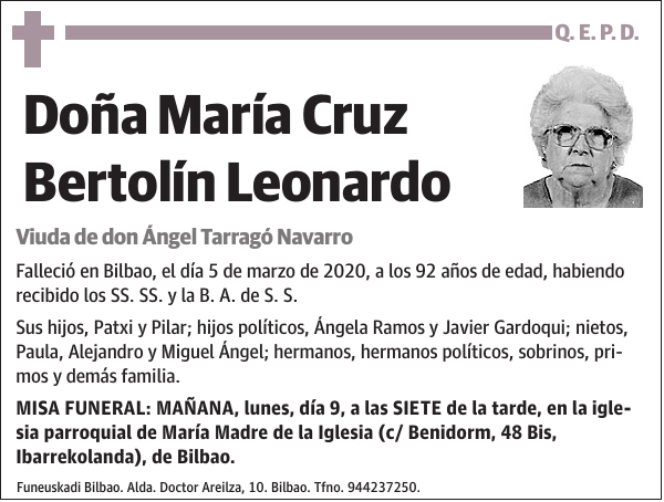 María Cruz Bertolín Leonardo