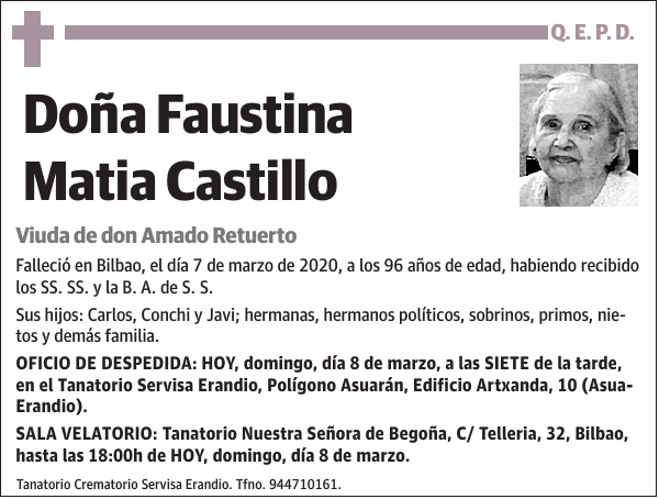 Faustina Matia Castillo