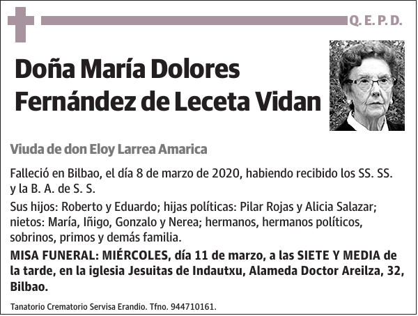 María Dolores Fernández de Leceta Vidan