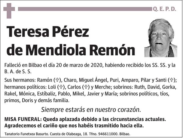 Teresa Pérez de Mendiola Remón