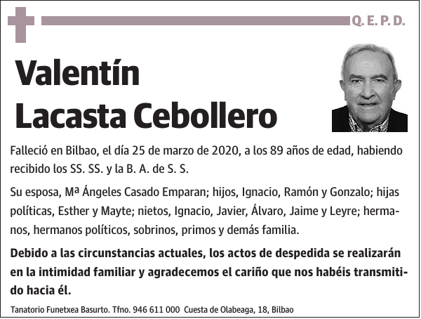 Valentín Lacasta Cebollero