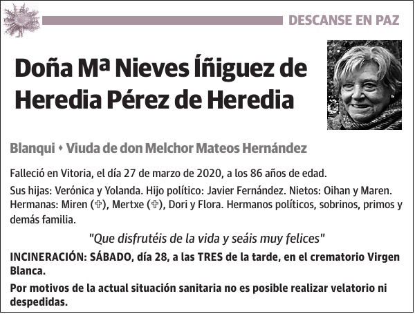 Mª Nieves Íñiguez de Heredia Pérez de Heredia