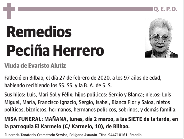 Remedios Peciña Herrero