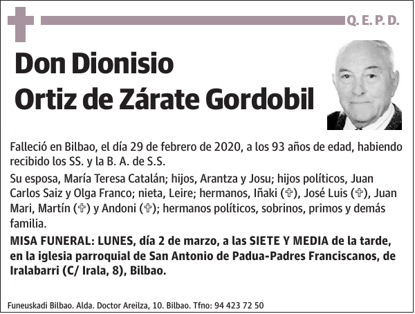 Dionisio Ortiz de Zárate Gordobil