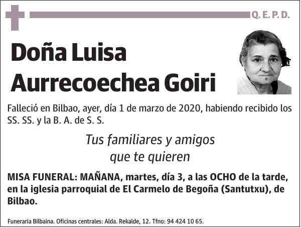 Luisa Aurrecoechea Goiri