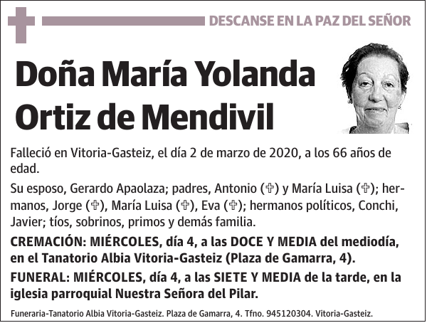 María Yolanda Ortiz de Mendivil