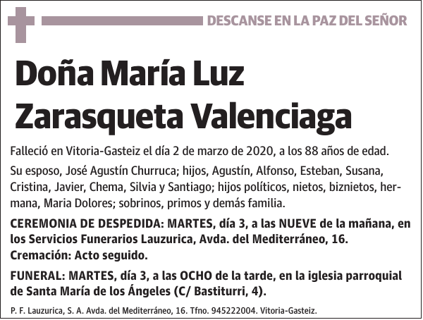 María Luz Zarasqueta Valenciaga