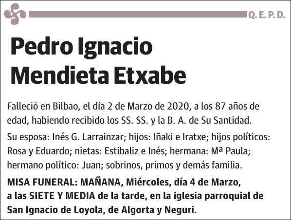 Pedro Ignacio Mendieta Etxabe