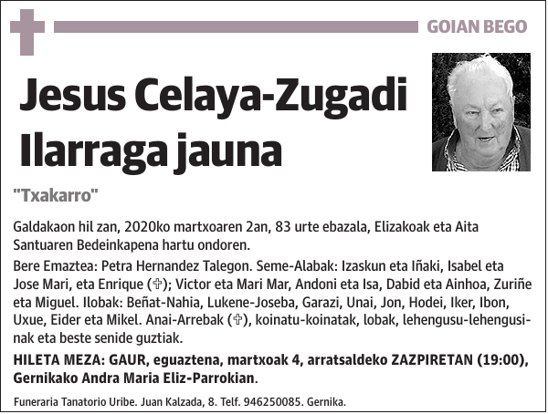 Jesus Celaya-Zugadi Ilarraga