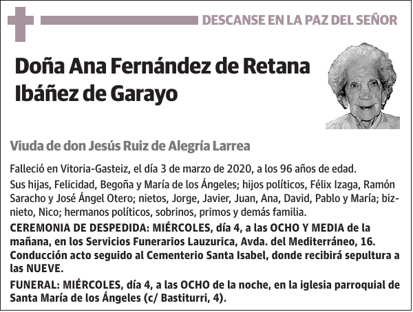 Ana Fernández de Retana Ibáñez de Garayo