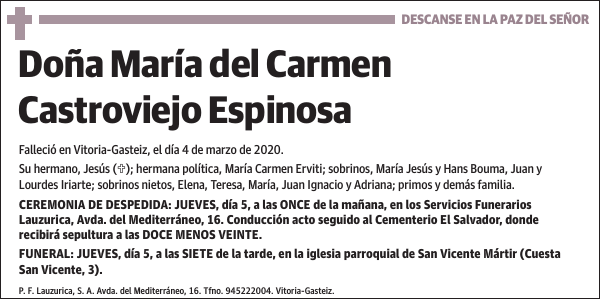 María del Carmen Castroviejo Espinosa