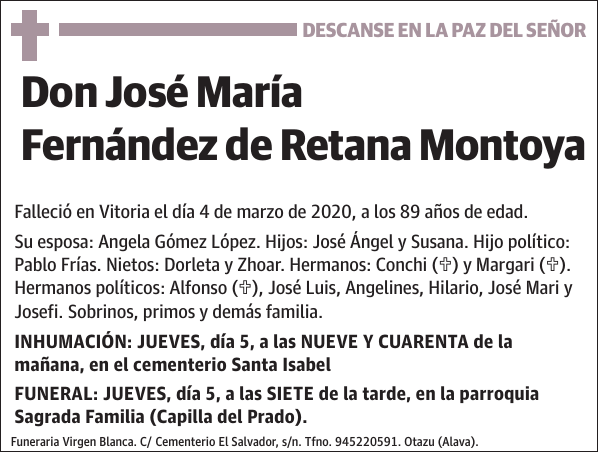 José María Fernández de Retana Montoya