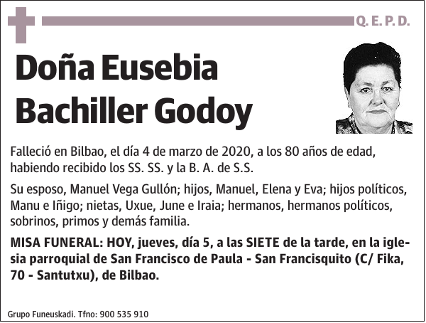 Eusebia Bachiller Godoy