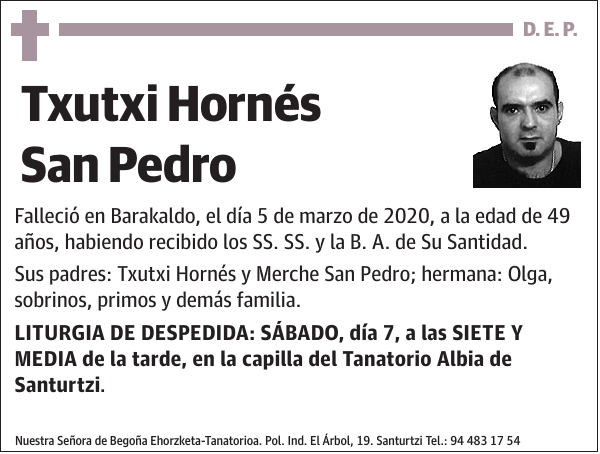 Txutxi Hornés San Pedro