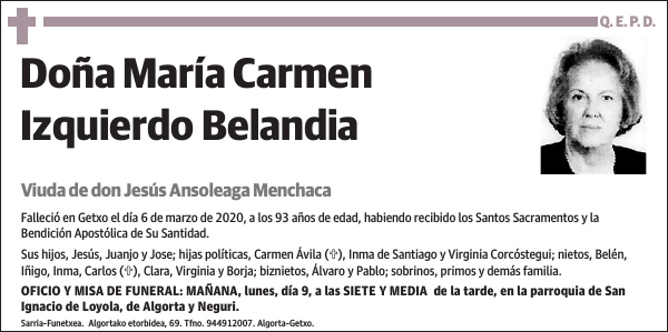 María Carmen Izquierdo Belandia