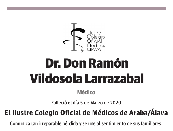 Dr. Ramón Vildosola Larrazabal Médico