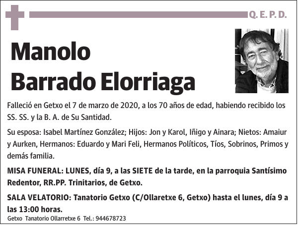 Manolo Barrado Elorriaga